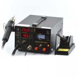 Stacja lutownicza 3w1 hotair grotowa + zasilacz 15V/1A WEP 853DA