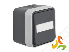 BERKER W.1 Wyłącznik schodowy z podświetlanym p. opisowym IP55 szary 30763555 HAGER