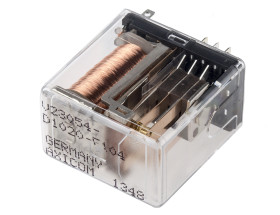 Przekaźnik mocy 24V dc DPDT TE Connectivity 914mW, montaż PCB 630Ω Otwór przezierny