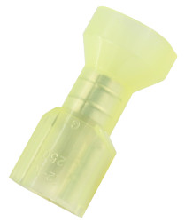 Konektor płaski Żeński 0.8 x 6.35mm 12 → 10 AWG, 4 → 6 mm² długość 23mm Izolacja: Izolowane Cyna