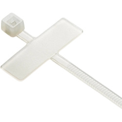 Cable tie, PA, (L x W) 100 x 2.5 mm, bundle-Ø 23 mm, natural, 85 °C, BYB-5-12H2030, package with 100 pieces