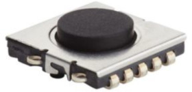 Short-stroke pushbutton, 1 Form A (N/O), 50 mA/24VDC, unlit , actuator (black), 3.7 N, SMD, 6CJ1NOPR