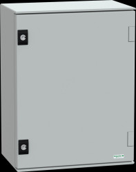 NSYPLM43PG Polyester enclosure, H 430 x W 330 x D 200 mm, with MP metal