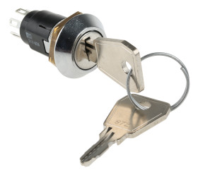 Wyłącznik kluczykowy, DPDT, 1 A przy 24 V AC/115 V AC 2-Way, -20 → +65°C