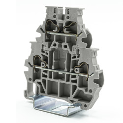 Blok zacisków przelotowych RS PRO poziomy: 1 24 → 10AWGsprężynowa 32A 1 kV