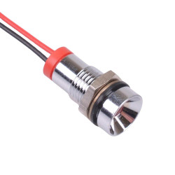 Q8R7CXXR12E Red Recessed 8mm 12VDC LED Panel Indicator IP67 APEM