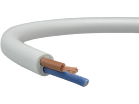 Przewód prądowy H03VV-F / OMY 300V 2x0,5 biały linka Elektrokabel /50m/