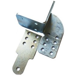 Uchwyt napędu bramy rozwiernej otwarcie na zewnątrz - LEWY - montaż kątowy na słup