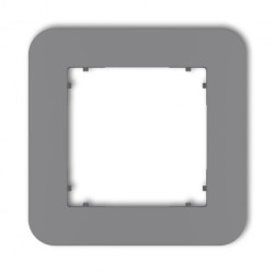 MINI Ramka uniwersalna pojedyncza zaokrąglona z tworzywa szary mat 27MRTZ-1