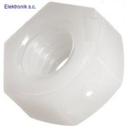 Nakrętka; NPM324 / B3/BN81; sześciokątna; M3; nylon66; H:2,4mm; 5,5mm; RoHS; opakowanie/100szt