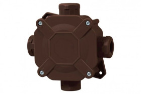 Puszka hermetyczna F11 z zaciskiem - brązowa IP67