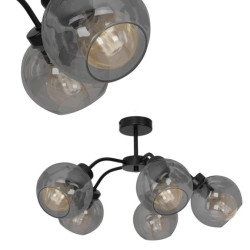 Lampa sufitowa SOFIA SMOKED 5xE27 MLP6597 Milagro