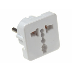 Adapter podr. AC wt.PL-gn.UK bi. Przejściówka, biały