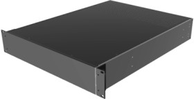 Aluminum enclosure, (L x W x H) 89 x 422 x 559 mm, black (RAL 9005), IP32, RM2U1922VBK