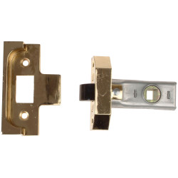 UNION Y2650-EB-2.50 Rebated Tubular Mortice Latch 2650 Electro Brass 63mm 2.5in