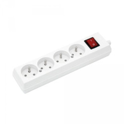 GN-470WS gniazdo elektryczne przedłużacza z uziemieniem i wyłącznikiem 4 pola