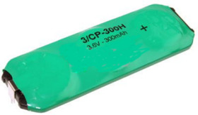 Nickel-metal hydride rechargeable battery, 300 mA·h, 3.6 V, Battery pack