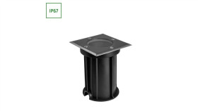Oprawa Lukka Connect Gu10 250V Ip67 110X110x140 Szary Kwadratowa Gruntowa,...