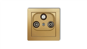 Deco Gniazdo Antenowe Rtv-Sat Końcowe Multimedialnego (Internet) Złoty 29Dgm