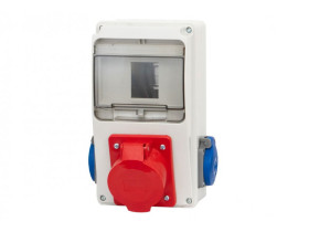 Rozdzielnica budowlana RB 6M gniazda 32A/5 2x230V IP44 LAGO F3.0278 F-ELEKTRO