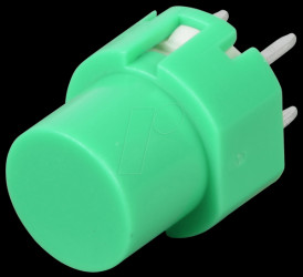 Push button, switching voltage: 100 V, round, green