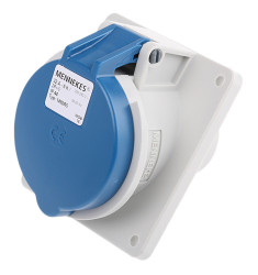 Złącze przemysłowe - zasilające 32A Gniazdo 230 V 3P Żeński MENNEKES Niebieski Montaż na panelu IP44