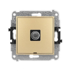 ICON Mechanizm gniazda antenowego pojedynczego TV, bez pola opisowego złoty 29IGTVBO-1