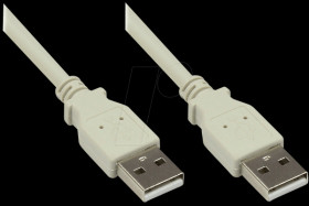 2212-AA05 Cable USB 2.0 male A &gt; male A, grey, 0,5m