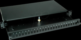 21990651 19" splice box, 1 U, 24x SC simplex/LC duplex, unpopulated