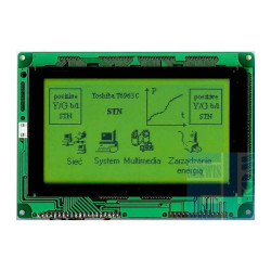 WYŚWIETLACZ GRAFICZNY LCD 240x128 Y/G T6963C GENERATOR ZNAKÓW