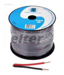 Przewód 2x0,20mm czarno-czerwony