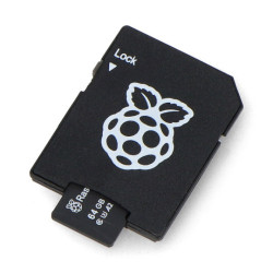 Karta pamięci Raspberry microSD 64GB 100MB/s klasa A2 z systemem Raspberry Pi OS - z adapterem oraz etui w zestawie