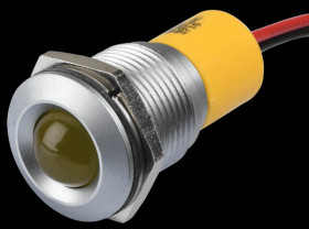 Q16P3GXXY220E Indicator LED, 220 V AC, 16 mm, wired, yellow/SG