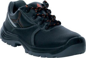 Półbuty ze skórzanego kruponu barwionego, kolor Czarny, rozmiar: 48, PHOC2S3SNO48