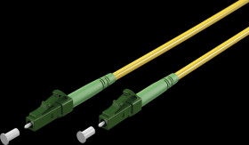 59635 Simplex FO patch cable, LC-APC (8°)<>LC-APC (8°),yellow, 25 m