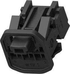 Socket, unequipped, 8 pole, straight, 2 rows, black, 2177586-1