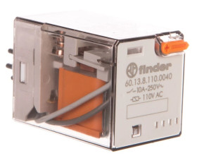 Przekaźnik przemysłowy 3P 10A 110V AC przycisk testujący mechaniczny wskaźnik zadziałania 60.13.8.110.0040