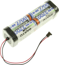 Pakiet akumulatorów AA, NiMH Panasonic Doppelwürfel F2x2x2 Graupner, Ilość ogniw: 8, 9.6 V, 2700 mAh, Przewód, wtyczka