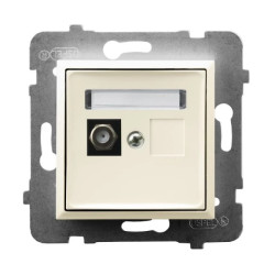 ARIA Gniazdo antenowe typu F pojedyncze ecru GPA-1UF/m/27