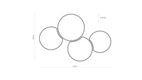 Plafon Vegas Średni Czarny 4000K Barwa Neutralna Lp-550/1C M 4Bk Light Prestige