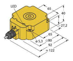 Czujnik indukcyjny Turck BI50-Q80-Y1X, 1 szt.