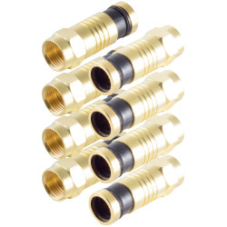 Shiverpeaks BS15-300814 F Connector Compression Gold-Plated 4piece 7.2mm