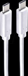 BS13-48156 USB 3.2 cable, C connector &gt; C connector 1.5 m, white