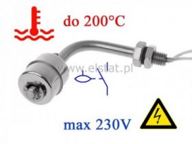 Sonda poziomu cieczy kątowa; + 200°C; 230V; 78mm