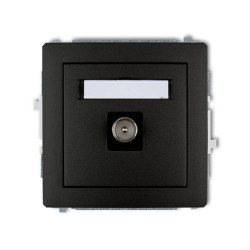 DECO Gniazdo antenowe pojedyncze TV czarny mat 12DGTV-1