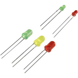 TRU COMPONENTS 1565565 LED set Green Red Yellow Circular Wired 3mm 5mm LEDs