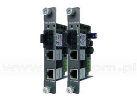 RMC-121FB-SS, Media konwerter przemysłowy 2x 10/100TX (RJ-45) + 1x 100FX (SM SC) card type