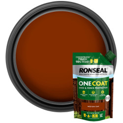 Ronseal KCB.8174503.40100.73 One Coat Shed &amp; Fence Refill Pouch Medium Oak 950ml