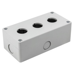 Obudowa kasety sterowniczej RS PRO 3-otworowa Ø 22mm Szary