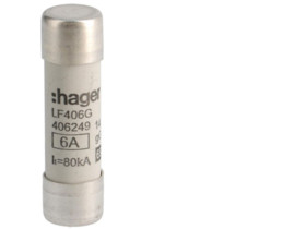Wkładka bezpiecznikowa cylindryczna CH-14 14x51mm gG 6A 500VAC LF406G HAGER